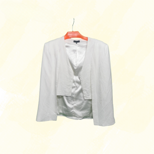 Sheike Cape Evening Jacket- L White