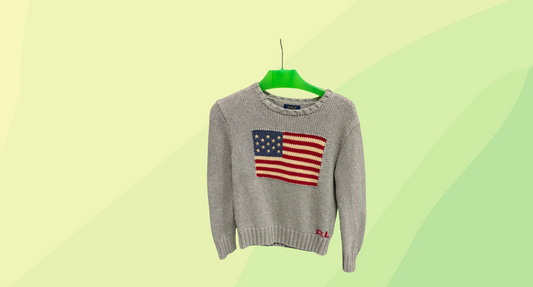 Polo Ralph Lauren Knit Sweater - American Flag - K7 - Grey