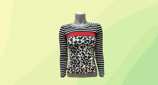 Marccain Top - XS - Black Red