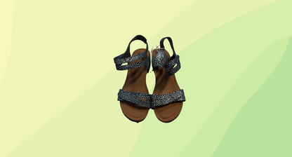 Silver Lining Collection Kimberley Sandal RRP $160 - Size 38 - Navy Print