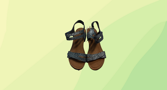 Silver Lining Collection Kimberley Sandal RRP $160 - Size 38 - Navy Print