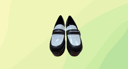 Dangerfield Loafer Heel RRP $99 - Size 40 - Black/White