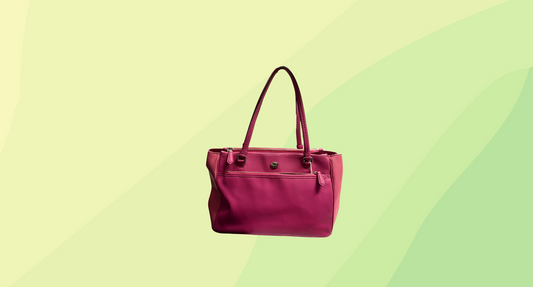 Coach Leather Tote Handbag - Pink