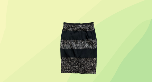 Veronika Maine Banded Skirts - Size 12 - Black/White Spot