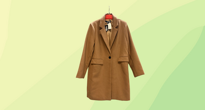 Beme Long Line Coat - Size 16 - Tobacco