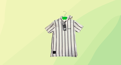 Roler Boys Striped Hoodie T-Shirt RRP $44.95 - Kids 10 - White