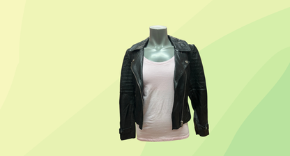 ASOS Leather Jacket - Size 6 - Black