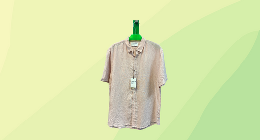 Industrie Mens The Tennyson Linen Shirt RRP $79.95 - L - Light Pink