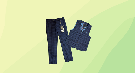 Next 2pc Vest & Trouser Set - Kids 9 - Navy
