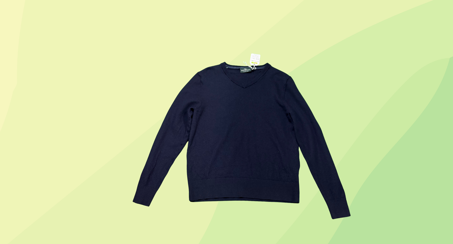 Rodd & Gunn Mens Merino Wool Knit V-Neck Pullover - M - Navy