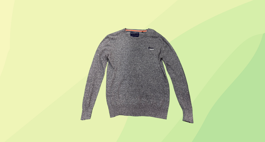 Superdry Mens Crew Neck Sweater - L - Grey