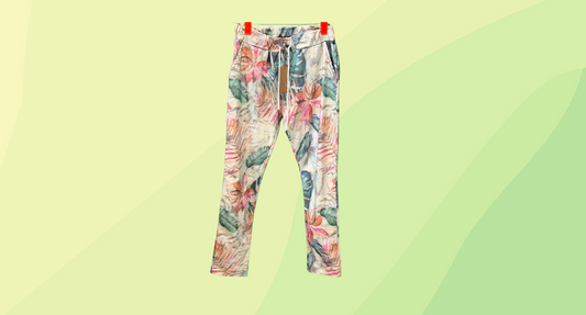 La Strada Julie Tropical Front Tie Pants RRP $149.95 - L - Tropical
