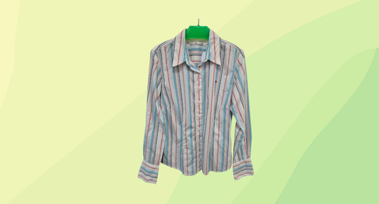 Tommy Hilfiger Blouse - Size 6 - White/Multi Stripe