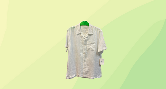 Article One Mens Nero Linen Resort Shirt RRP $90 - M - White