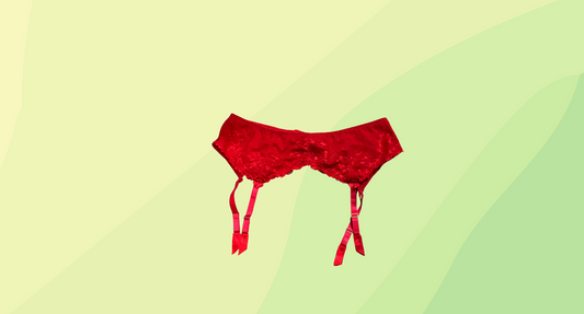 Hips & Curves Garter Belt - 3/4XL - Red