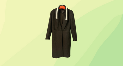 C/MEO Collective Wool Trench Coat - Size 8 - Black