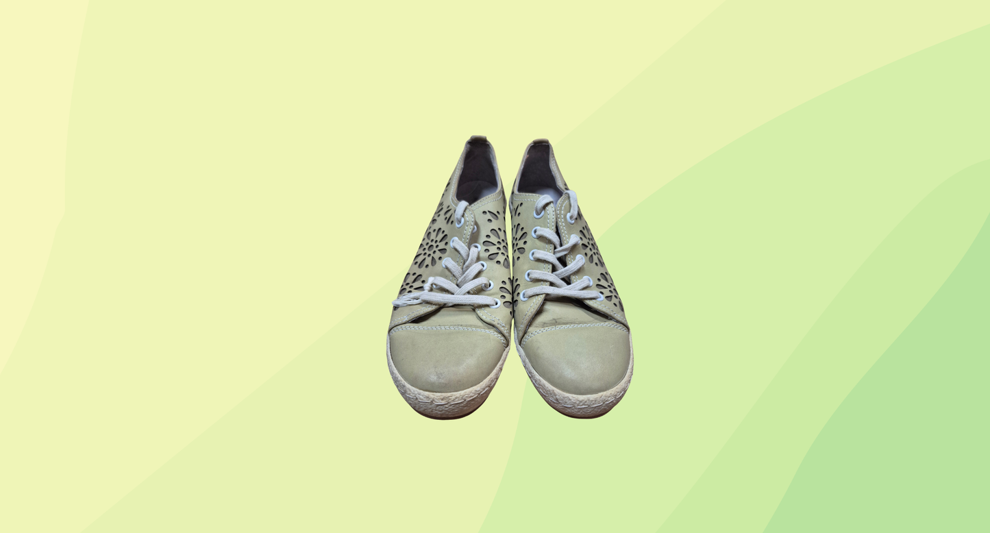 Josef Seibel Claire Leather Sneakers - Size 39 - Olive