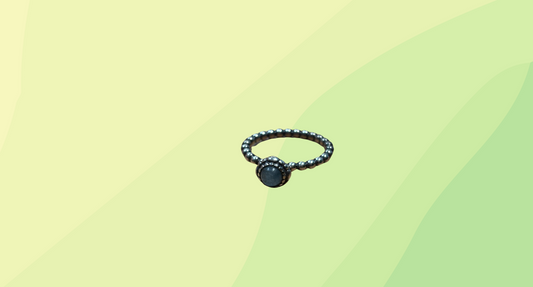 Silver Pandora Aquamarine Ring Size 'N 1/2'