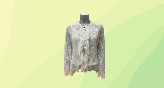 Carla Zampatti Long sleeve Polymide Lace Jacket - Size 6 - White