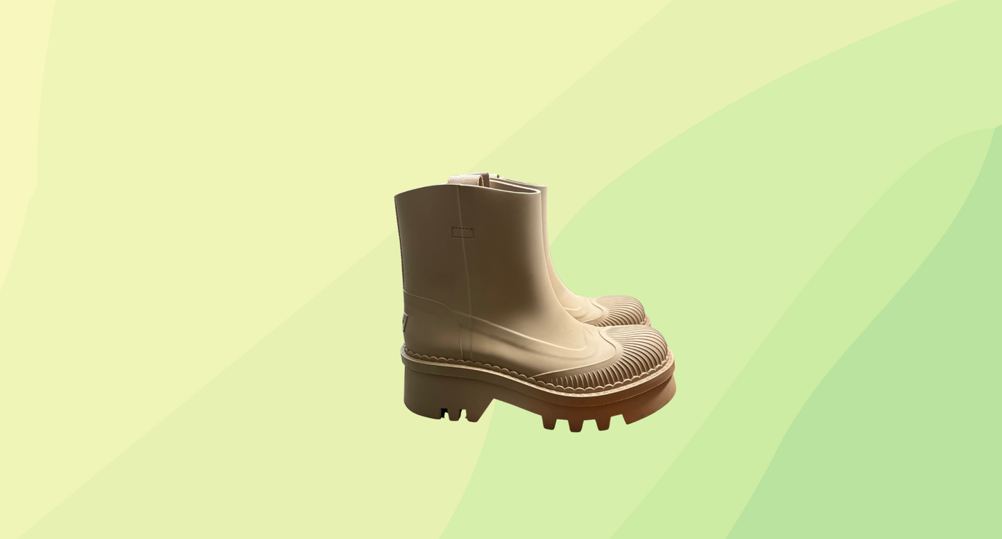 Chloe Raina Rain Boot - Size 36 - Beige