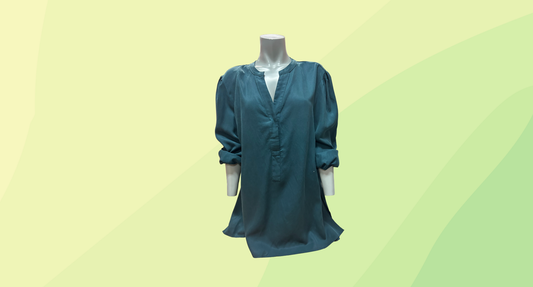 Refinity City Chic Simple Rhythm Shirt RRP $129.95 - M - Teal
