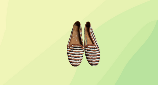 Bally Flats RRP $595 w/Size 37 inserts - Size 37.5 - Brown/Cream/Black