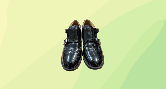 Miu Miu Womens Leather Doube Strap Loafers - Size 35 - Black