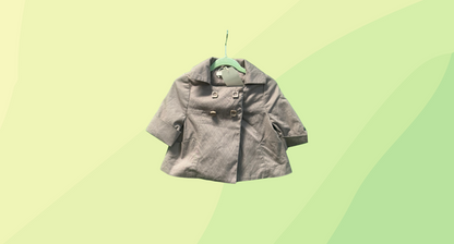 Chloe Baby Jacket - 6 months - Grey Pinstripe