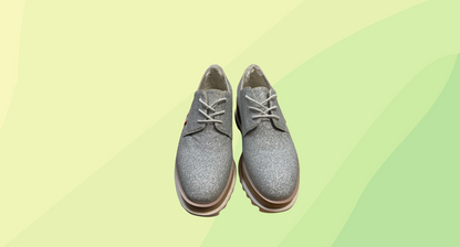 Aussie Ugg Connection Sparkle Platform Oxfords - Size 4 - Silver