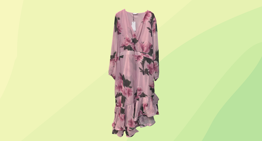City Chic Annalise Print Maxi RRP $159.95 - XL - Soft Romance Pink