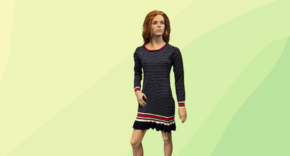 Urban Nautical Knitted Dress RRP $99.99 - M - Navy Stripe