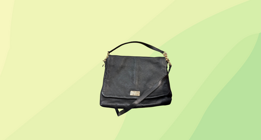 Oroton Leather Satchel Bag - Black