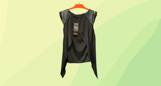 Seduce Top - Bronze beading RRP $139.95 - Size 6 - Black