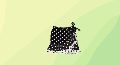 Bardot Junior Piper Ruffle Skirt RRP $54.99 - Kids 12 - Black/White Spot