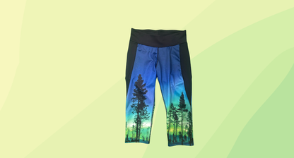 Black Milk Blue Aurora Sky Leggings - S - Blue/Green