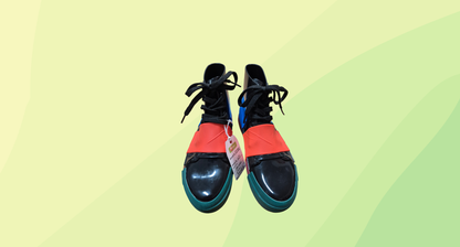 Melissa Crew Sneakers - US 5 - Black/Orange/Green/Blue