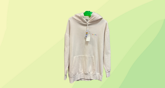 LSKD Unisex Amplify Hoodie Oversized Jumper RRP $100 - 2XS - Pride Off-White