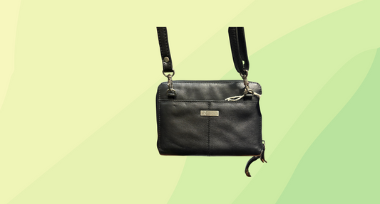 Ziera Leather Crossbody Bag - Black