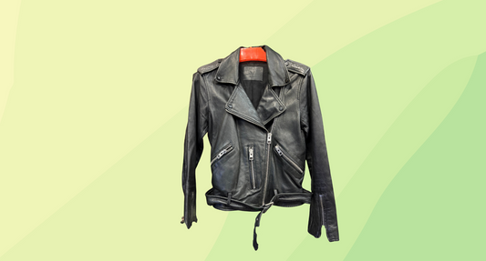 All Saints Balfern Biker Leather Jacket - Size 10 - Black
