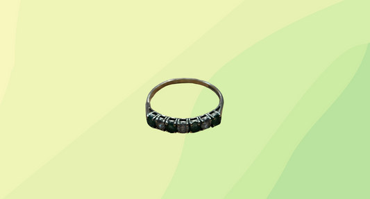 Gold Emerald Ring Size 'O'