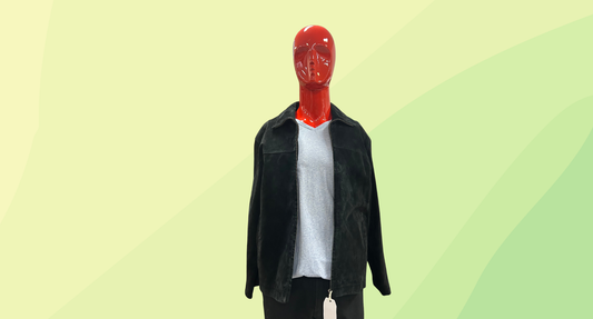 Urban Utility Mens Suede Leather Jacket - L - Black