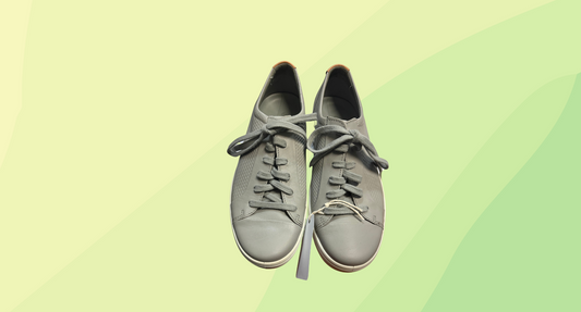Ecco Grey Soft Leather Sneaker - Size 41 - Grey