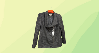 Veronika Maine Asymetric Jacket - Size 12 - Grey