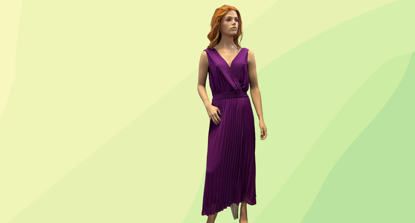 City Chic Dreamy Pleat Dress RRP $ 139.95 - XS - Fuschia