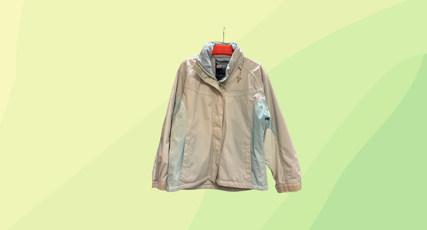 Billabong Jacket - Size 12 - Cream/Baby Blue - As is