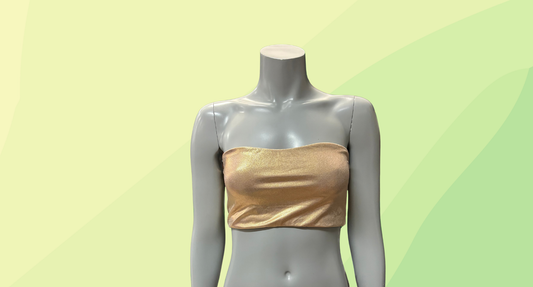 Good American Band Bikini Top - Size 4 - Mink Foil