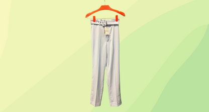 Bardot Therese Buckle Pant - Size 6 - Blue Dust