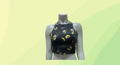 Nike Training Bra RRP $45 - L - Black/Gold