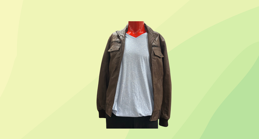 Stray Mens Leather Jacket - S - Brown
