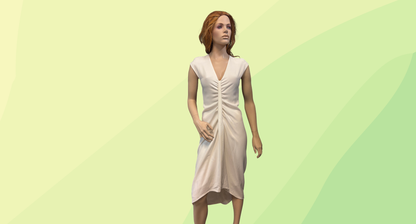 Carla Zampatti Gathered Front Dress - Size 8 - White